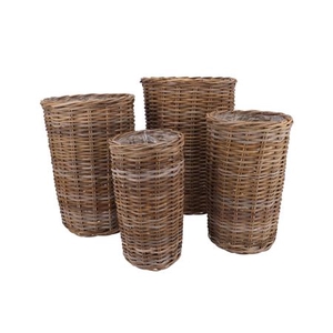 Rattan Ivy Natural Cilinder Set 4 23x40/27x45//34x