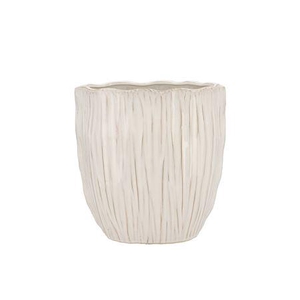 Lima White Pot Oval 31x18x21cm Nm