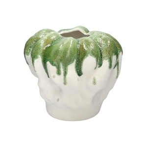 DF03-741310300 - Pot Esencia d12.5/29.3xh25.7 green/white