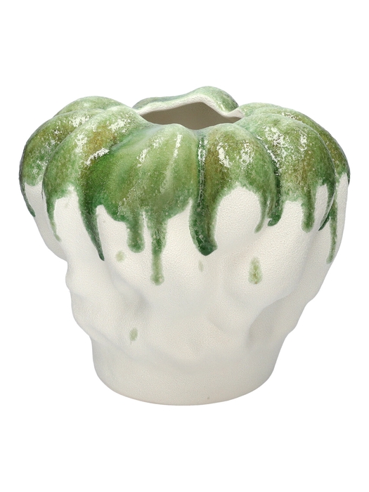 <h4>DF03-741310300 - Pot Esencia d12.5/29.3xh25.7 green/white</h4>