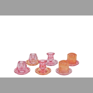 Bicolore Candle H Color Mix Ass P/1 8,5x6,5cm Nm