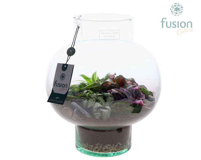 <h4>Green Bottle Laura Medium met arrangement</h4>