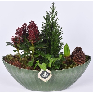 Kunststof Kano grijs/groen 36x15cm