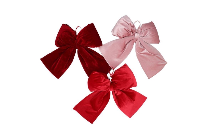<h4>Loulou Pink Velvet Hanger Bow Ass 35cm</h4>