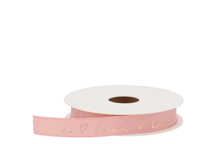 <h4>Ribbon Love Written Pink 15mx15m</h4>