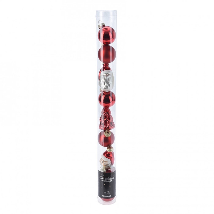 <h4>Christmas bauble Ball deco  30mm x9 ass.</h4>