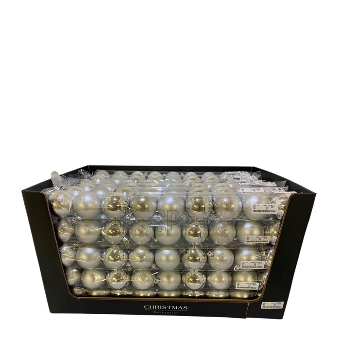 <h4>Kerstbal Bal kunststof  60mm x9 ass.</h4>