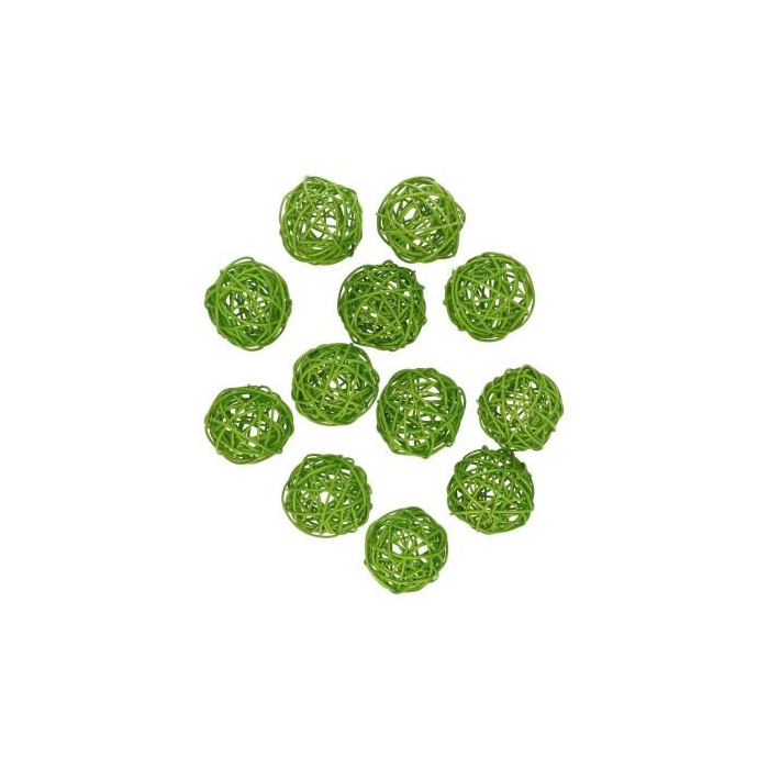 <h4>Decoratie Rattan bal 6cm x12</h4>