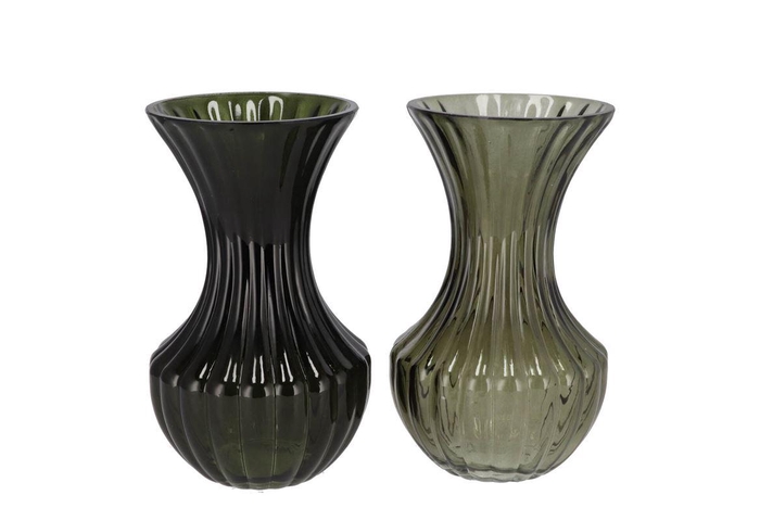 <h4>Taylor Green Vase Cone Neck Ass 9x16cm</h4>