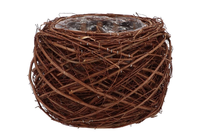 Nature Planter Elm Branch Brown 20x18cm