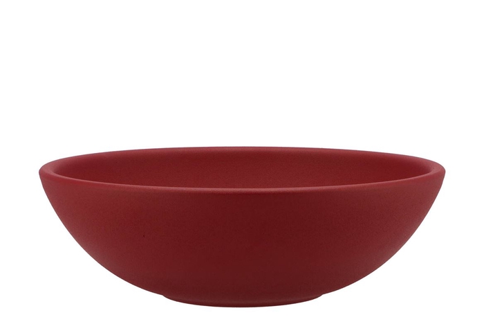 Vinci Red Velvet Bowl Low 25x8cm