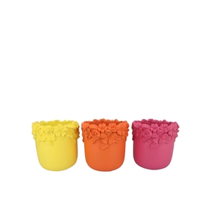 Gigi Dutch Orange Mix Flower Pot Ass 20x20x17cm
