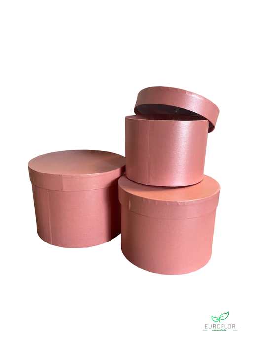 HOEDENDOOS 3BOXES D19XH14,5 EN D17XH13 EN D14,7XH11 PINK