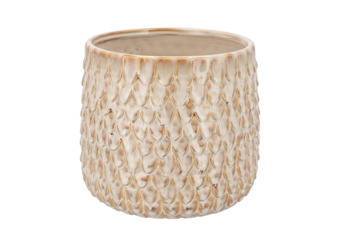 Liv Sand Structure Pot 20x20x18cm