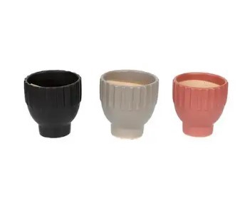 <h4>VASO DECORATIVO DE CERAMICA 11CM IMP P DVA523 - PRETO</h4>