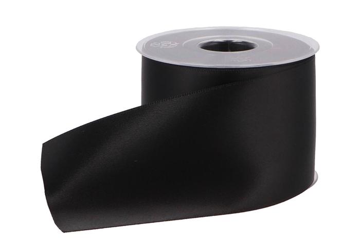 <h4>Ribbon Grave Double Satin 60 Black 77mmx25m P/1</h4>