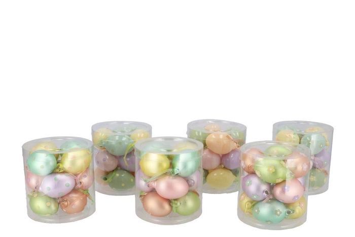 <h4>Easter Glass Pastel Egg Matte Ass 4x4x7cm</h4>