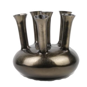 Alu Vase Antique Nickel O 33cm