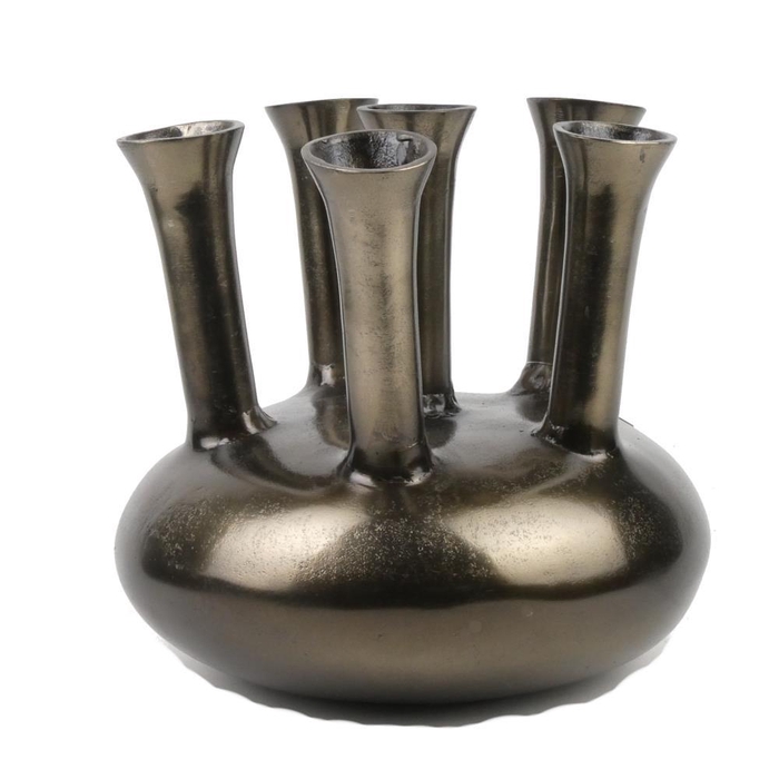 <h4>Alu Vase Antique Nickel O 33cm</h4>