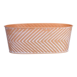 Planter Wave oval 25x13x10 light orange