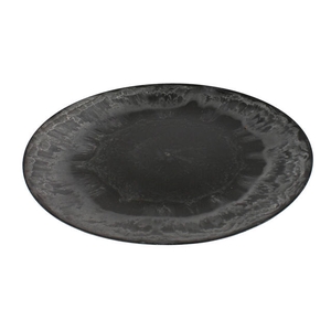 Bowl plastic round 33xH2cm natural grey