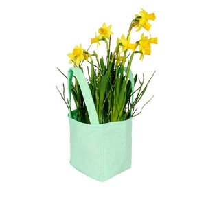 Bag Pastel felt 12.5x11.5xH14.5cm green 20/bag