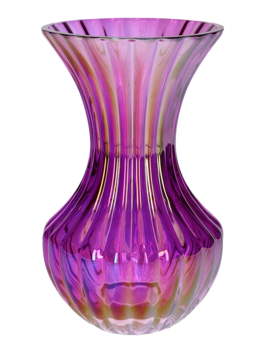 <h4>DF02-741472500 - Vase Zelune d12/12.5xh20.5 purple+pearl</h4>