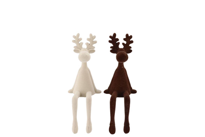 <h4>X-mas Flock Brown Sand Deer Funny Ass 6x6x15cm</h4>