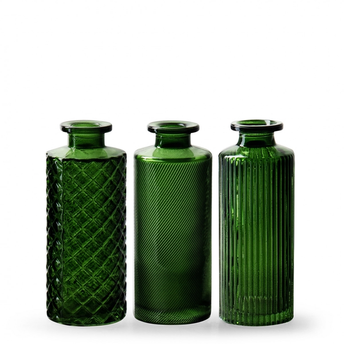 Glass Bottle Alanis d02/5*13cm ass.