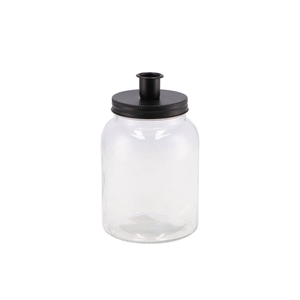 Candle Jar Black 11x15cm