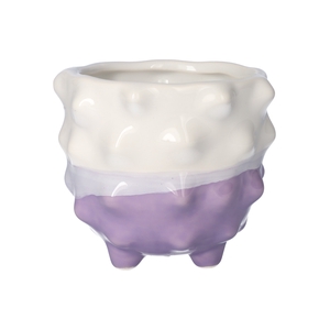 DF03-710612125 - Pot Spike d11.2xh10.5 lilac / white