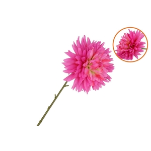 Silk Dahlia Pointy Purple/yellow 65cm Nm