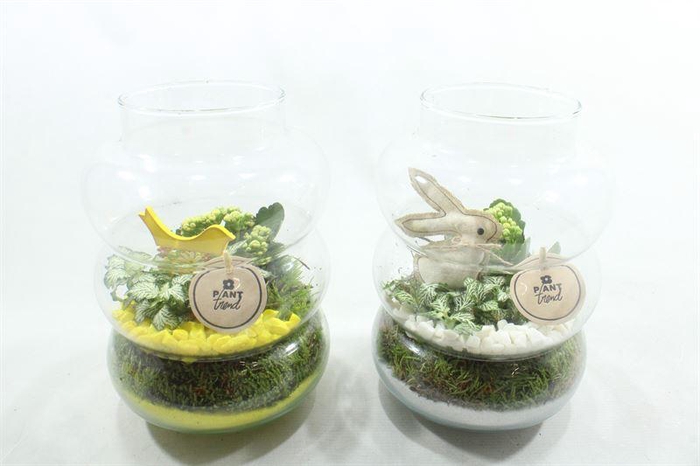 <h4>2336 BUBBLE VAAS GEEL/WIT</h4>