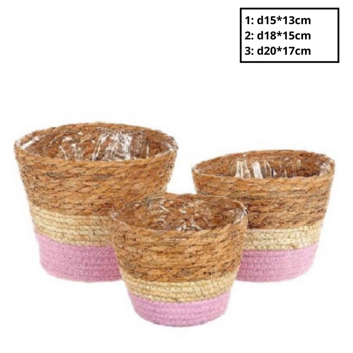 <h4>Basket sets Makka pot S/3 d20*17cm</h4>