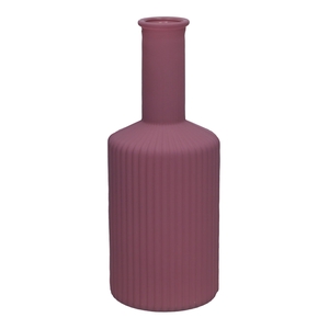 DF02-665462400 - Vase Caro lines neck d3.7/8.2xh20.5 aubergine matt