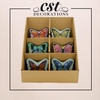 Homedeco Onderzetter vlinder d10*8cm ass.