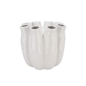 Luna White Tube Vase 24x24cm Nm