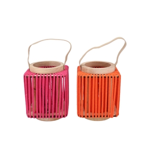 Cruz Orange Fuchsia Lantern Square Ass 13x16x20cm