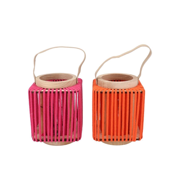 <h4>Cruz Orange Fuchsia Lantern Square Ass 13x16x20cm</h4>