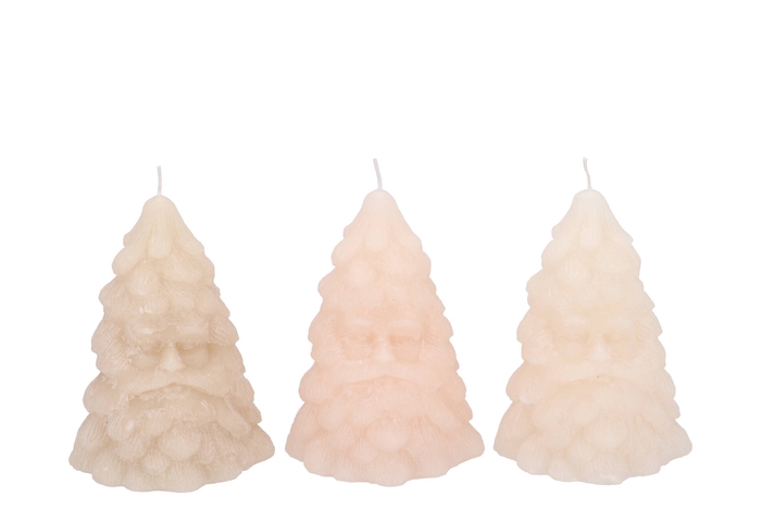 Candle Frosty Tree Man Cozy Sand Mix 9x9cm