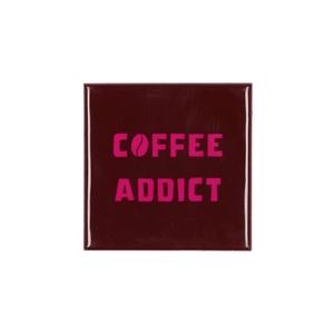 Tile Coffee Addict Red 10x10x1cm