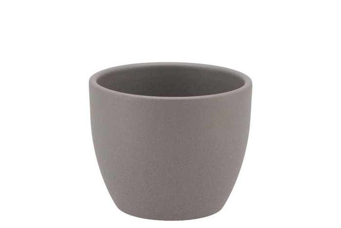 Ceramic Grey Structure Pot 7x6cm