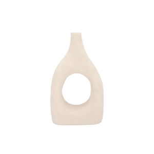 Lisboa White Vase Oval 28x11x46cm Nm