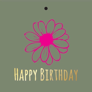 Labels Card 7*7cm x20 Happy Birthday