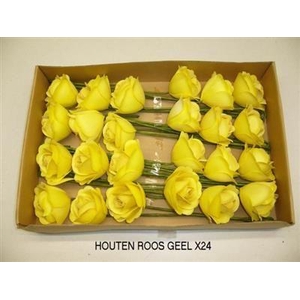 HOUTEN ROOS GEEL X 2