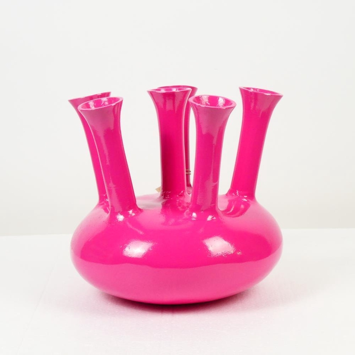<h4>Alu Vase Antique Fuchsia O33cm</h4>
