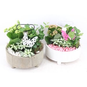 arr2 PL - Etagere rond - roze/wit