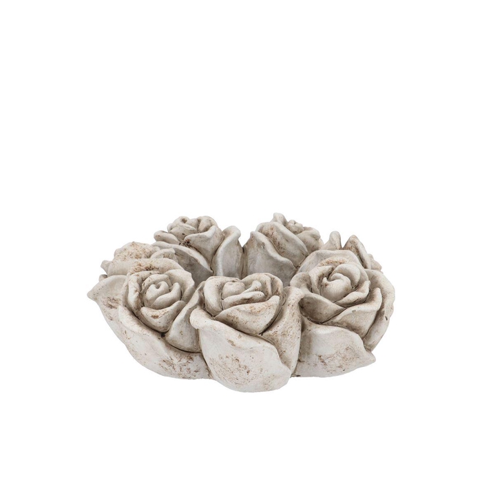 <h4>Concrete Saint Antique Rose Wreath Pot 21x21x8cm Nm</h4>