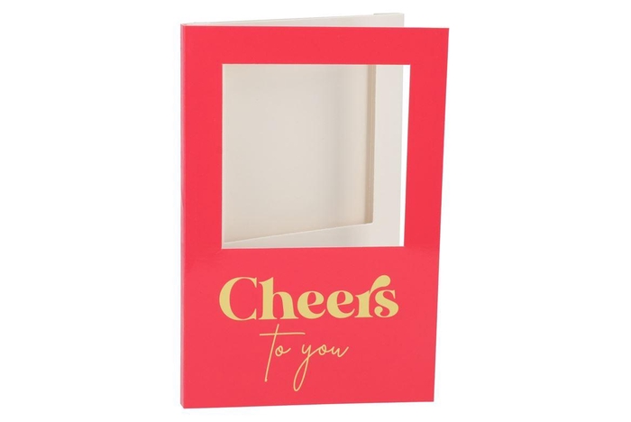<h4>Gift Tile Card Cheers To You Pink 21x14x1cm</h4>