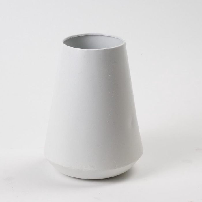 <h4>Vase Metal White Texture Ø16x2</h4>